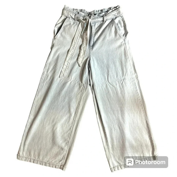 Banana Republic Belted Highrise Wide leg Jeans Size 12 - Picture 1 of 9